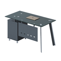 Bureau de visite en acier, meuble de haut de gamme, en verre, Design moderne