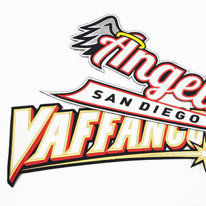 Op maat gemaakte twill stof geborduurde basketbal jersey patches strijk-op stijl twill applicatie nummer patches - Product Image 1