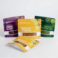 Sachet Doypack Personnalisé avec Fenêtre et Fermeture Zip Refermable pour Emballage de Fruits Secs, Noix et Thé, en Plastique Alimentaire Anti-Odeur