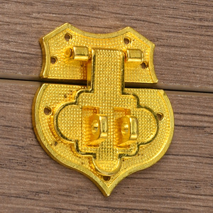 Hebilla de Corazón Estilo Chino para Bolsos, Dorado Bronce Antiguo, Metal Duradero, Herraje Decorativo - Product Image 4
