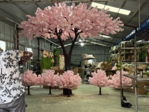 Maßgefertigte Handgemachte Design DIY UV-Beständige Sakura Kirschblütenbäume Hochwertige Simulation Outdoor Hochzeitsdekoration Kirschbaum - Product Image 5