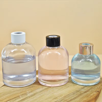 Vente en gros de flacons en verre transparents ronds pour diffuseur d'arômes, 150 ml et 200 ml, pour usage domestique