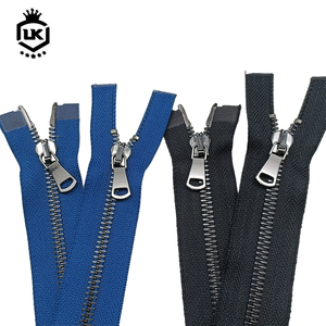 Lanke rol ritsleting logam N5 ritsleting logam dua sisi ritsleting logam perak Y gigi No. 5 mantel celana jaket ritsleting - Product Image 6