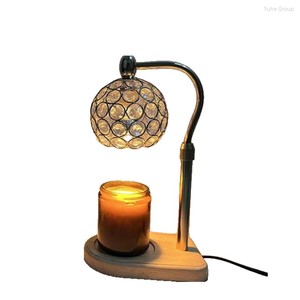 Wholesale Black Fragrance Wax Melting Glass Shade Candle Warmer <b>Lamp</b> Halogen Bulbs Adjustable Height Remote Control Portable - Product Image 1