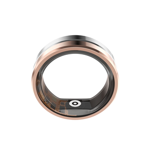 Nouvelle bague intelligente bicolore or rose en céramique avec NFC, moniteur de santé et de sommeil, et contrôle par application - Product Image 2