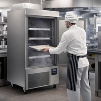 Congélateur rapide commercial OEM à 4 plateaux, porte simple, insert de plateau -45°C ° C Ultra Basse Température Sans Givre pour les Raviolis, les Fruits de Mer et la Pâtisserie