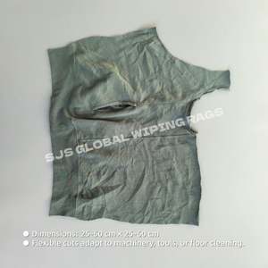 Trapos de limpieza de algodón 100% tejido, trapos de corte de residuos, trapos de forro polar de colores, trapos de limpieza de sudaderas, trapos de limpieza cosidos para limpiar - Product Image 3