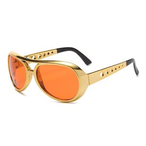 <span class=keywords><strong>Rockstar</strong></span> 50s et 60s Shades Gold Lunettes de soleil Party Favor Lunettes de soleil pour anniversaire Disco Pool Party Costume Accessoires - Product Image 6