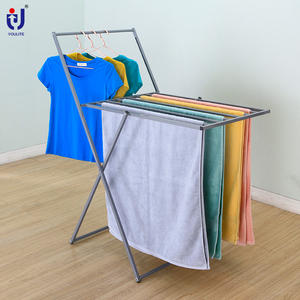 رف ملابس قابل للطي من الفولاذ المقاوم للصدأ 18 متر بسعر رخيص طبقات مزدوجة مع عجلات قماش قابل للتعديل لمساحة غرفة المعيشة - Product Image 3