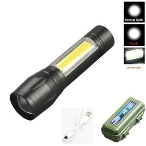 Lampe torche LED rechargeable transfrontalière ultra-lumineuse avec zoom longue portée, portable, en alliage d'aluminium, pour le camping - Product Image 3