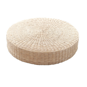 <span class=keywords><strong>Pouf</strong></span> artisanal de style japonais, couleur unie, avec design de fenêtre en baie style Bouddha, coussin <span class=keywords><strong>futon</strong></span> en paille et tapis de sol, élégant coussin de prière - Product Image 1