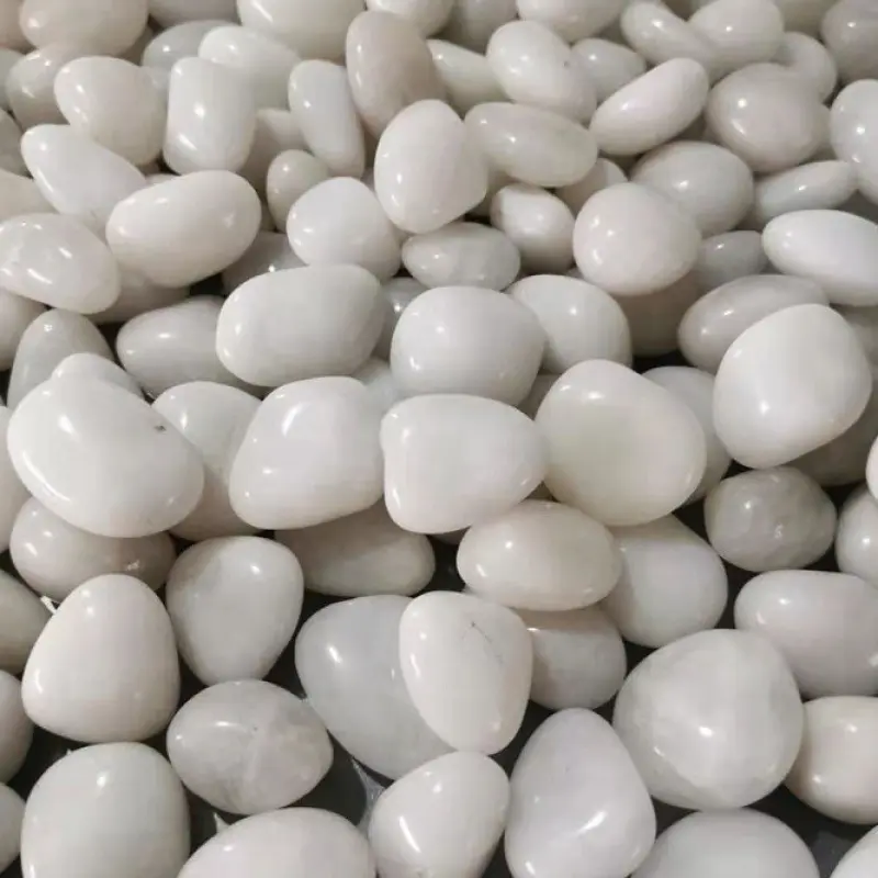 hot high polished garden natural white pebble stone for decoration factory supplier