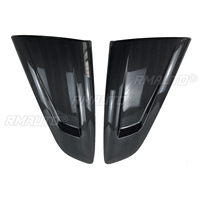 6 pièces 2015-2022 pour Ford Mustang voiture vitres arrière persienne garniture obturateur couverture évent Scoop décoration fibre de carbone Style noir brillant