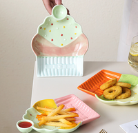 Assiette de service en céramique écologique pour Noël, mignonne et festive, idéale pour les fêtes, les collations, les frites et les amuse-gueules – En stock