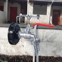 Vanne de vidange pour accessoires de réservoir IBC à coulage fluide, raccord de robinet de jardin 1/2'' 3/4'' MDT, vente en gros