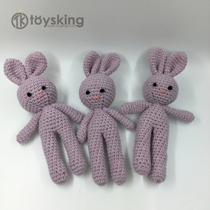 TK Handmade <strong>Knitting</strong> Amigurumi Crochet Bunny <strong>Rabbit</strong> Stuffed Soft Toys Wholesale Best Baby Gifts Purple Color - Product Image 2