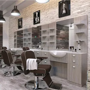 Avrupa tarzı saç salon kuaför styling istasyonu ayna