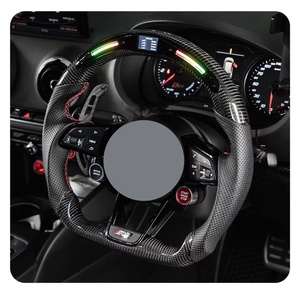 Volante in Fibra di Carbonio con LED e Manopola Modalità per Audi <span class=keywords><strong>A3</strong></span> A4 A5 A6 S3 S4 RS5 Q5 TT TTS TTRS Stile R8 Retrofit 2013-2025 - Product Image 5