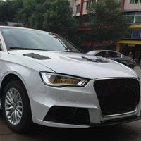 Nouvelle calandre avant PNB de haute qualité, style RS3 8V, à visser, avec découpes pour capteurs d'aide au stationnement, pour Audi A3 S3 2013-2016