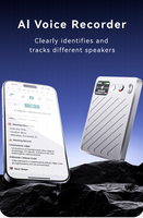 Traducteur intelligent mini HE-V02 AI, traduction vocale, traduction en face-à-face, prise en charge de 120 langues, ABS
