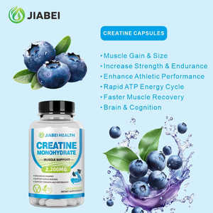 Kapsul Herbal <span class=keywords><strong>Creatine</strong></span> Monohydrate Rasa Blueberry Rendah Gula, Praktis untuk Manajemen Energi bagi Dewasa, Bukan untuk Nutrisi Olahraga - Product Image 4