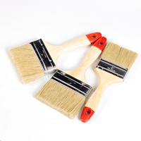 Manche en bois de vernis à queue rouge fabricant de pinceaux de peinture à cheveux mélangés pour une utilisation facile