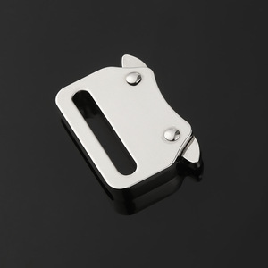 Hebilla de Bloqueo Automático de Aleación, 25 mm de Diámetro Interior, Plateada y Negra, para Cinturones, Zapatos y Bolsos - Product Image 1