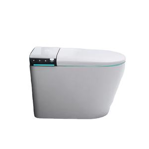 <span class=keywords><strong>WC</strong></span> intelligent en céramique blanc à poser au sol, chasse d'eau automatique, double chasse, télécommande, toilette intelligente monobloc - Product Image 1