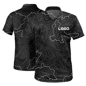 Tùy Chỉnh Người Đàn Ông Của Golf Polo Hữu Cơ Cao Spf 50 Đầy Đủ In Thăng Hoa Camo Polyester Spandex Hiệu Suất Golf Quần Áo Áo Sơ Mi - Product Image 2