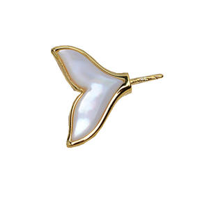 Wenchi Handmade S925 Silver <b>Shellfish</b> Mother-of-Pearl Bead Versatile DIY Fish Tail Baroque Accessory Hollow Jewelry Findings - Product Image 5