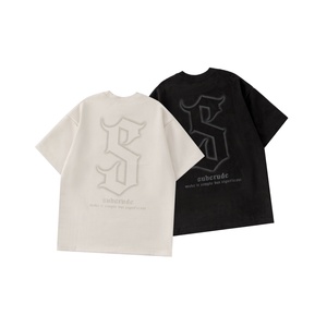 T-shirt Homme Printemps-Été Nouvelle Collection Street Retro Marque 100% Coton Broderie Imprimée Respirant Manches Courtes Coupe Classique - Product Image 3