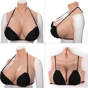 Pecho de silicona artificial travesti gay formas de silicona pechos artificiales pechos de cuello redondo para transgénero hombre o mujer - Product Image 2