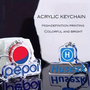 Breloques personnalisées en acrylique pour téléphones portables, porte-clés personnalisés avec anneaux pour sacs à dos, couples, animaux, personnages de dessins animés - Product Image 5