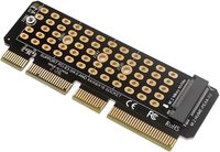 Adaptateur NVMe 1U M.2 PCIe 4.0 pleine vitesse X4, extension M Key, compatible serveurs 1U, boîtier rigide en aluminium noir, en stock, garantie 1 an