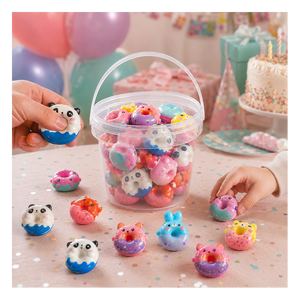 Colgante para Mochila de Espuma PU con Forma de Animal y Donut, Juguete Blandito de Rebote Lento, Novedoso y Adorable, Regalo para Niños, Exportación - Product Image 4