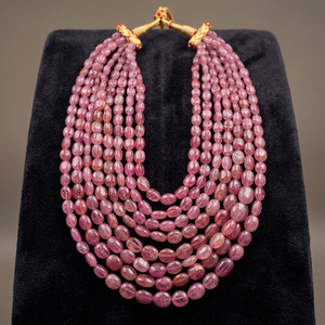 Lot de 4 brins de perles ovales lisses en rubis rose, 710 carats, Iroc Sales, longueur 17-20 pouces, pépites de pierres précieuses, logo personnalisé, personnalisable - Product Image 2