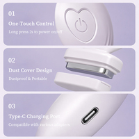 Appareil de Massage Oculaire Chauffant pour Éclaircir les Cernes et Réduire les Poches, Instrument de Beauté pour l'Application de Crème Contour des Yeux