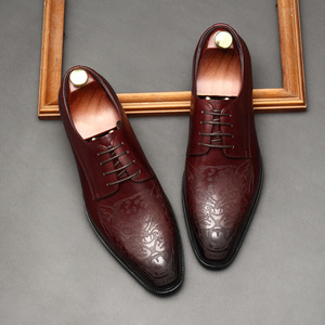 New Fashion <b>Lace</b> Men's Patchwork Leather Upper Spring/Summer Office Career <b>Shoes</b> Big Size 38-44 Anti-Slip Breathable Lightweight - Product Image 2