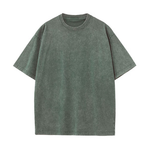 เสื้อยืดผู้ชายสไตล์วินเทจฟอกสี คุณภาพพรีเมียม ผ้าฝ้าย 100% ทรงโอเวอร์ไซส์ ไซส์พลัส น้ำหนัก 260 กรัม คอวีทรงพอง - Product Image 5