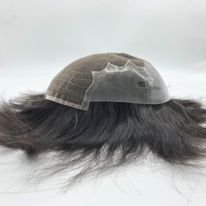 Mono de encaje <span class=keywords><strong>coreano</strong></span> para hombres, tupé, <span class=keywords><strong>cabello</strong></span> humano al por mayor, 4 ojos, au Q6 - Product Image 3