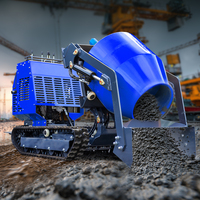 Mini Crawler Mobile Zement mischer Tragbare automatische Schiene Kleiner Mini-Betonmischer Selbst laden der Ketten