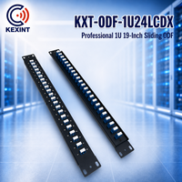KEXINT 1U 19 pouces 24 ports LC Duplex Panneau de brassage à fibre optique coulissant ODF pour centre de données et réseaux FTTH