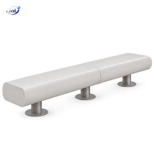 Banc de patio extérieur en béton, assise moderne pour l'extérieur, longueur personnalisable, pour place publique, jardin et carré - Product Image 6