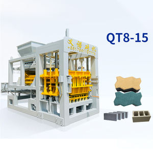 Máquina Automática Hidráulica para Fabricar Bloques de Cemento Dingrui QT8-15, para Bloques de Pavimento Huecos y Encastrables - Product Image 3