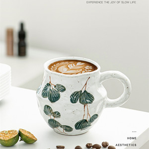 ชุดกาแฟและขนมหวานสไตล์เกาหลีแบบเรโทร MSH พร้อมจานรอง ชุดน้ำชาสำหรับจิบชายามบ่าย ของขวัญแฮนด์เมดคุณภาพสูง - Product Image 1