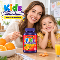 Comprimés à croquer multivitaminés pour enfants OEM ODM, saveur orange, supplément nutritionnel quotidien, marque privée, vente en gros, usine
