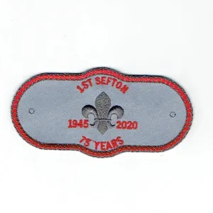 Chất lượng cao hiệu ứng trang trí thêu các bản vá lỗi được thực hiện trong Đài Loan sắt-on phong cách cho trinh sát cô gái chàng trai đồng phục Twill vải - Product Image 1