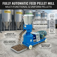 Machine à granulés d'aliments automatique en acier inoxydable pour ferme, haute productivité, 220V, 500kg/h, pour l'alimentation du bétail