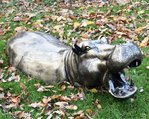 等身大屋外公園装飾銅金属カバ像彫刻屋外ブロンズ動物彫刻金属工芸品 - Product Image 4