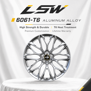 LS8065 Multi <b>Spoke</b> Alloy <b>Wheel</b> 5.5x17 ET40 PCD114.3 Polished One Piece Cast for Passenger Car Retrofit - Product Image 4